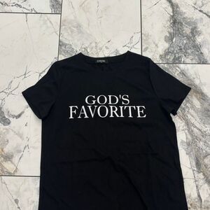 Black "God's Favorite" Graphic Tee (Sz S)